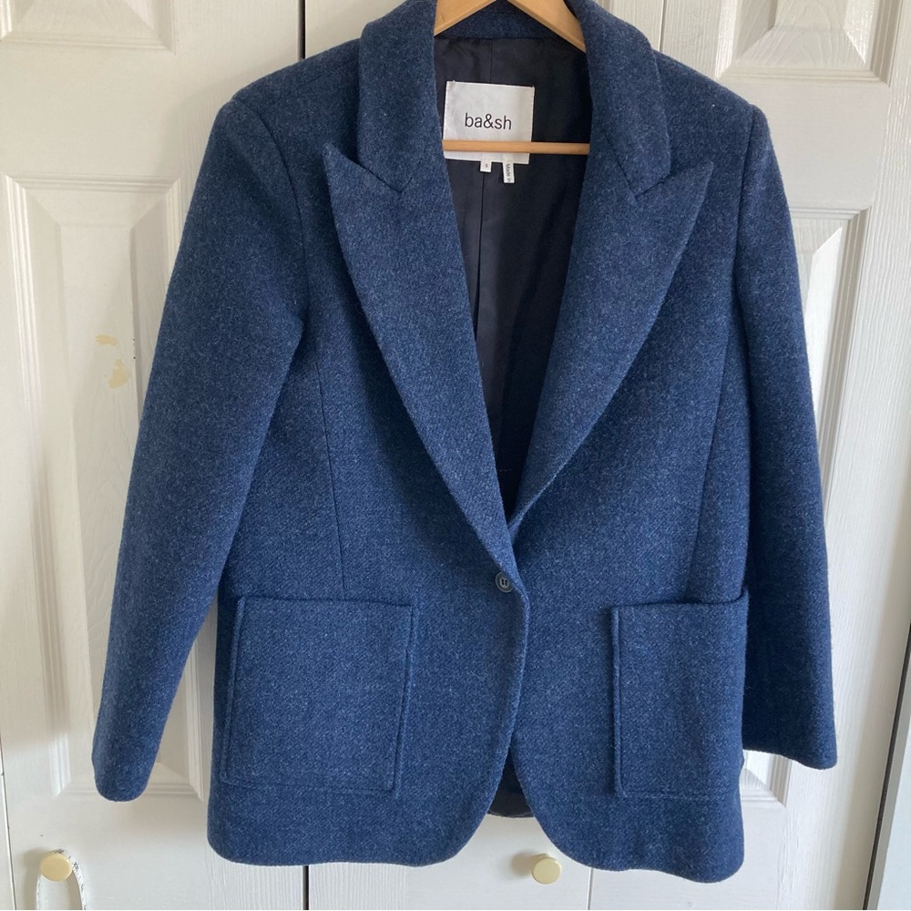 BA&SH Kost Wool Blazer Blue size Small NWOT